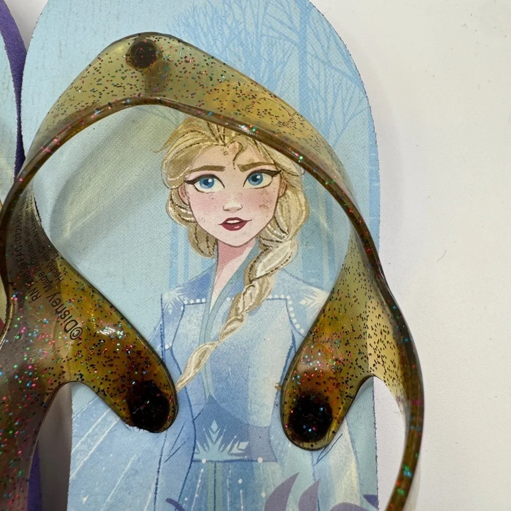 Disney Frozen Toddler 7 Girls Elsa & Anna Flip Flops Sandals